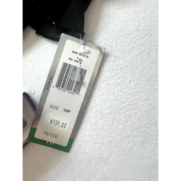 Patra Women's Black Sleeveless Cocktail Dress Size 10p Ruffles Party Cruise NWT - Picture 11 of 16